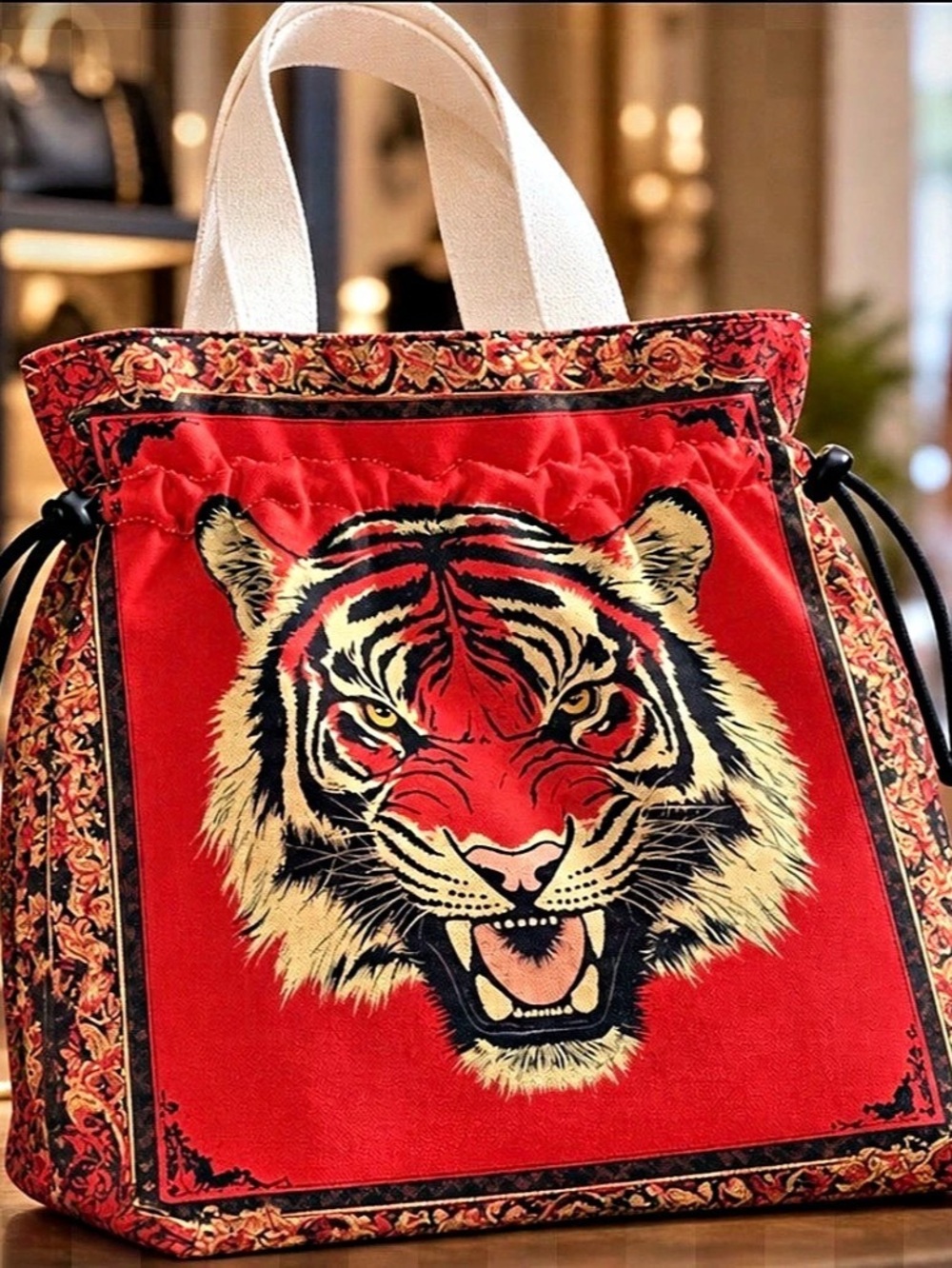 Make a Statement Without Saying a Word Tiger Print Tote Bag